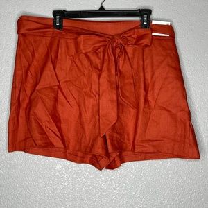 NWT Express Orange High rise midi shorts- 18
